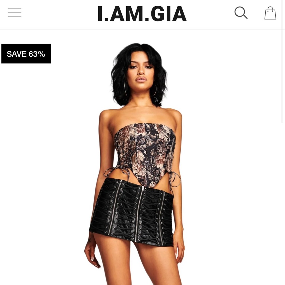 I.AM.GIA Cyndi Corset in snakeskin